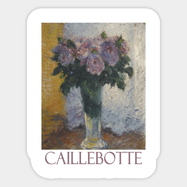 Roses in a Vase (1883) by Gustave Caillebotte Sticker by Naves